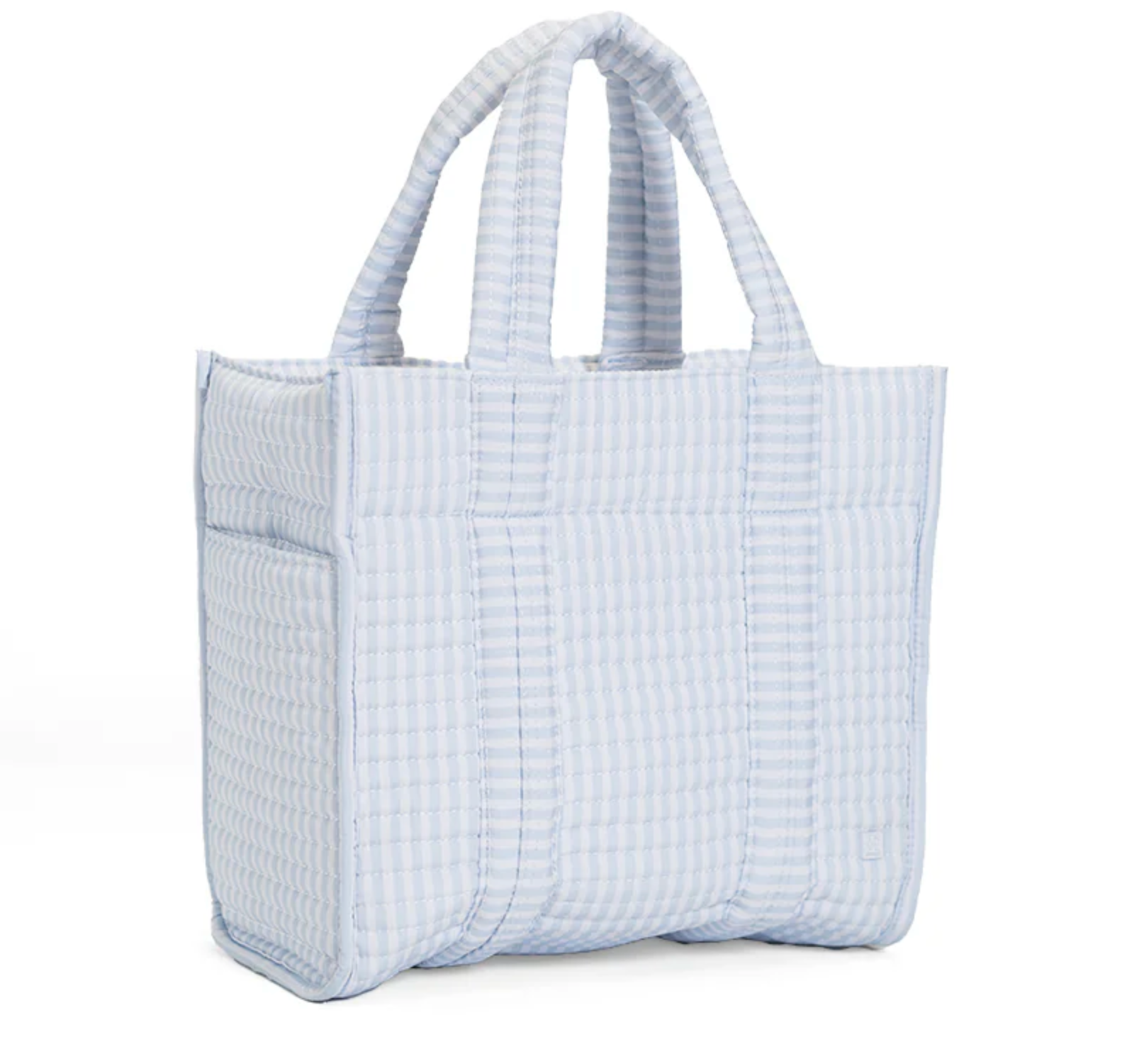 Quilted Mini Go Tote- Pimlico Stripe Blue