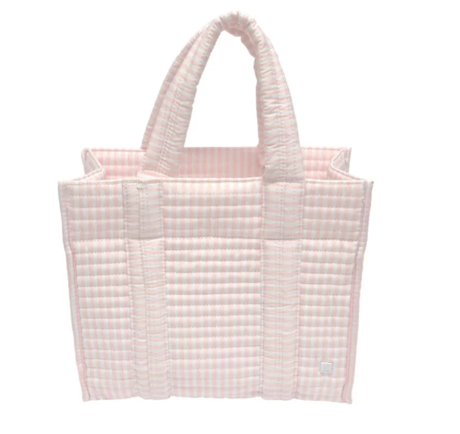 Quilted Mini Go Tote- Pimlico Stripe Pink