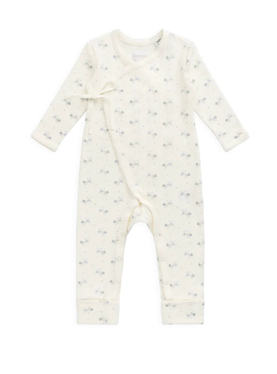 Organic Cotton Pointelle Estelle Onepiece- Molly Blue