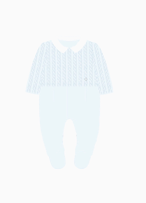 Light Blue Babygrow with Details