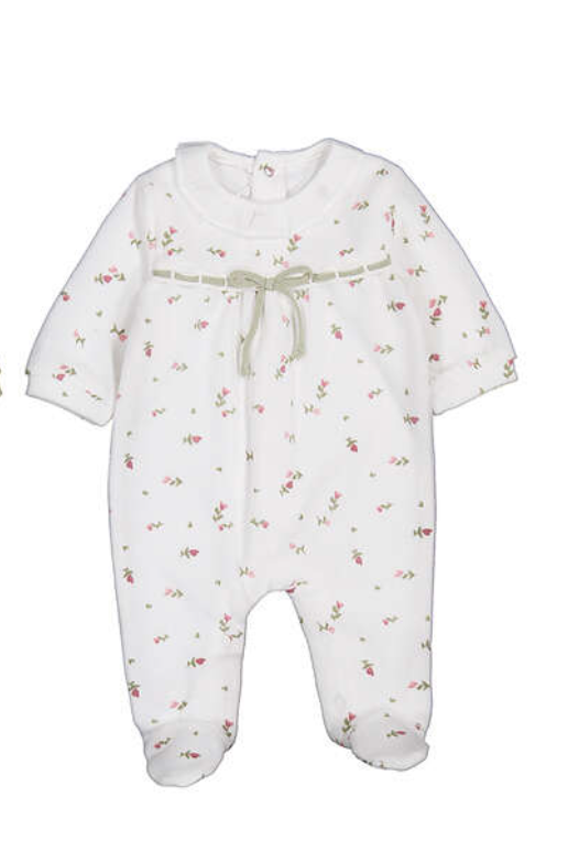 Floral Bow Footed Pajamas