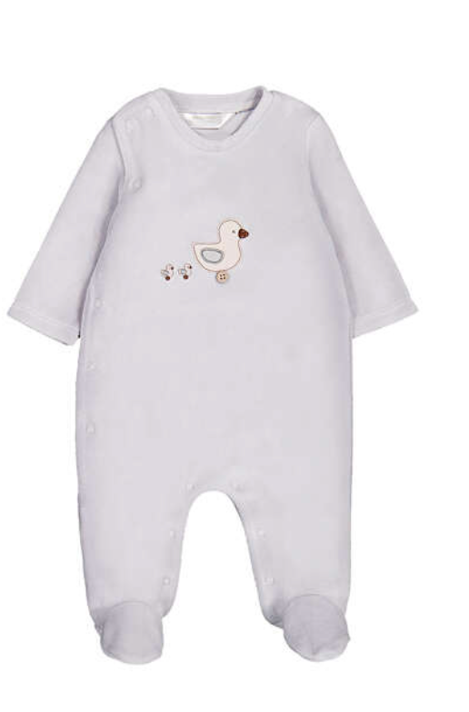 Duck Velour Footed Pajamas