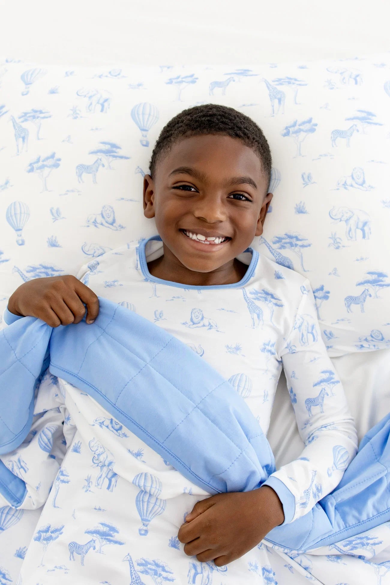 Toddler Blanket in Toile Safari