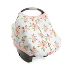 Cotton Muslin Car Seat Canopy- Watercolor Roses