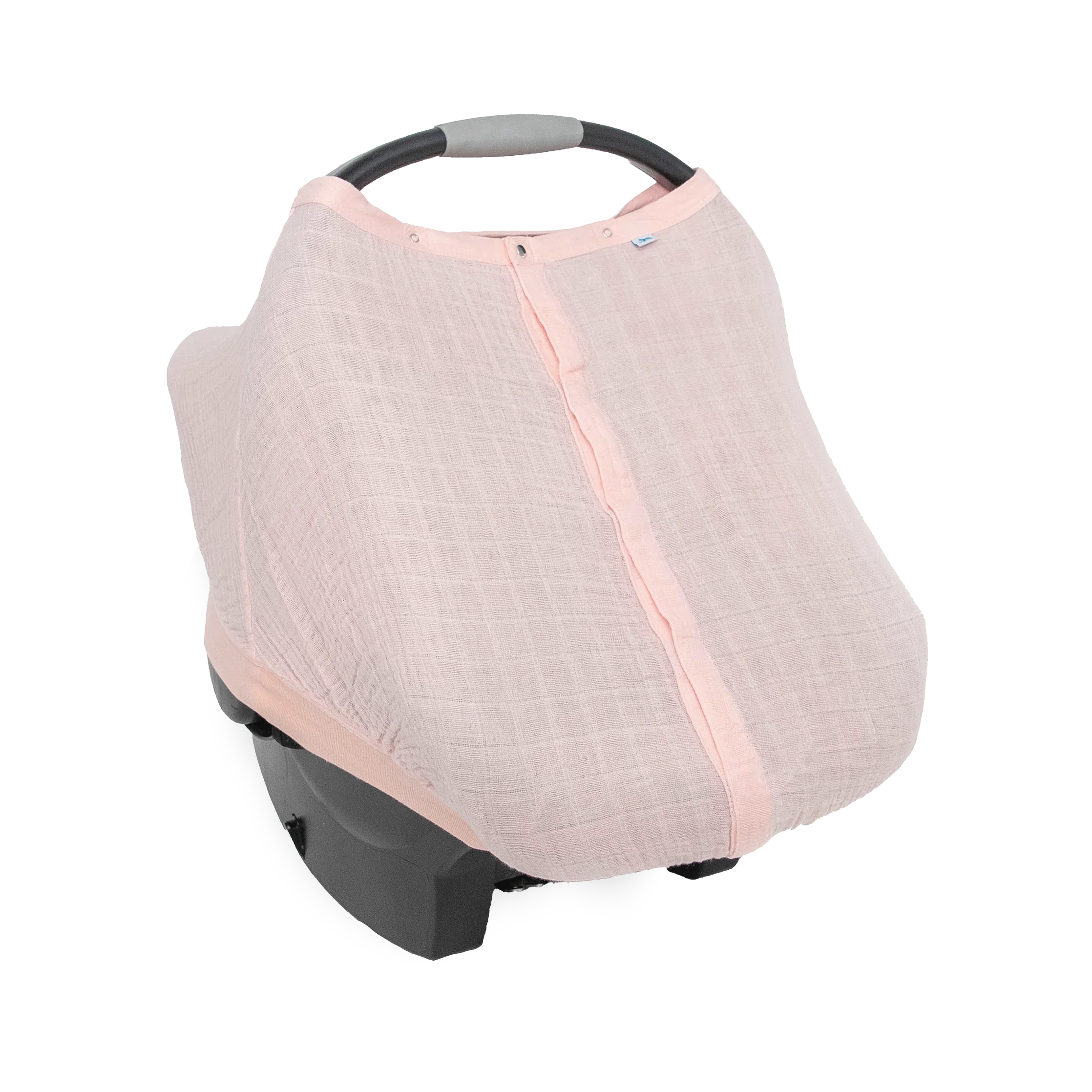 Cotton Muslin Car Seat Canopy- Light Pink