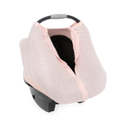 Cotton Muslin Car Seat Canopy- Light Pink