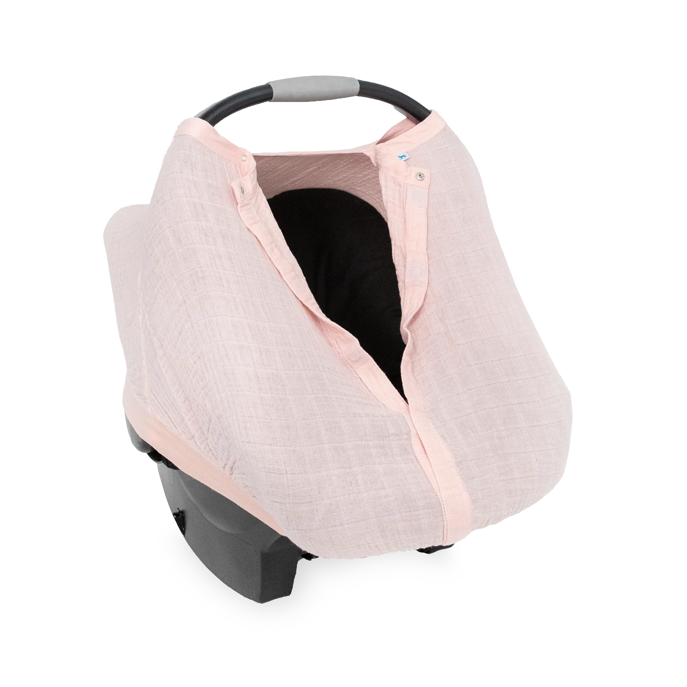 Cotton Muslin Car Seat Canopy- Light Pink