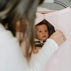 Cotton Muslin Car Seat Canopy- Light Pink