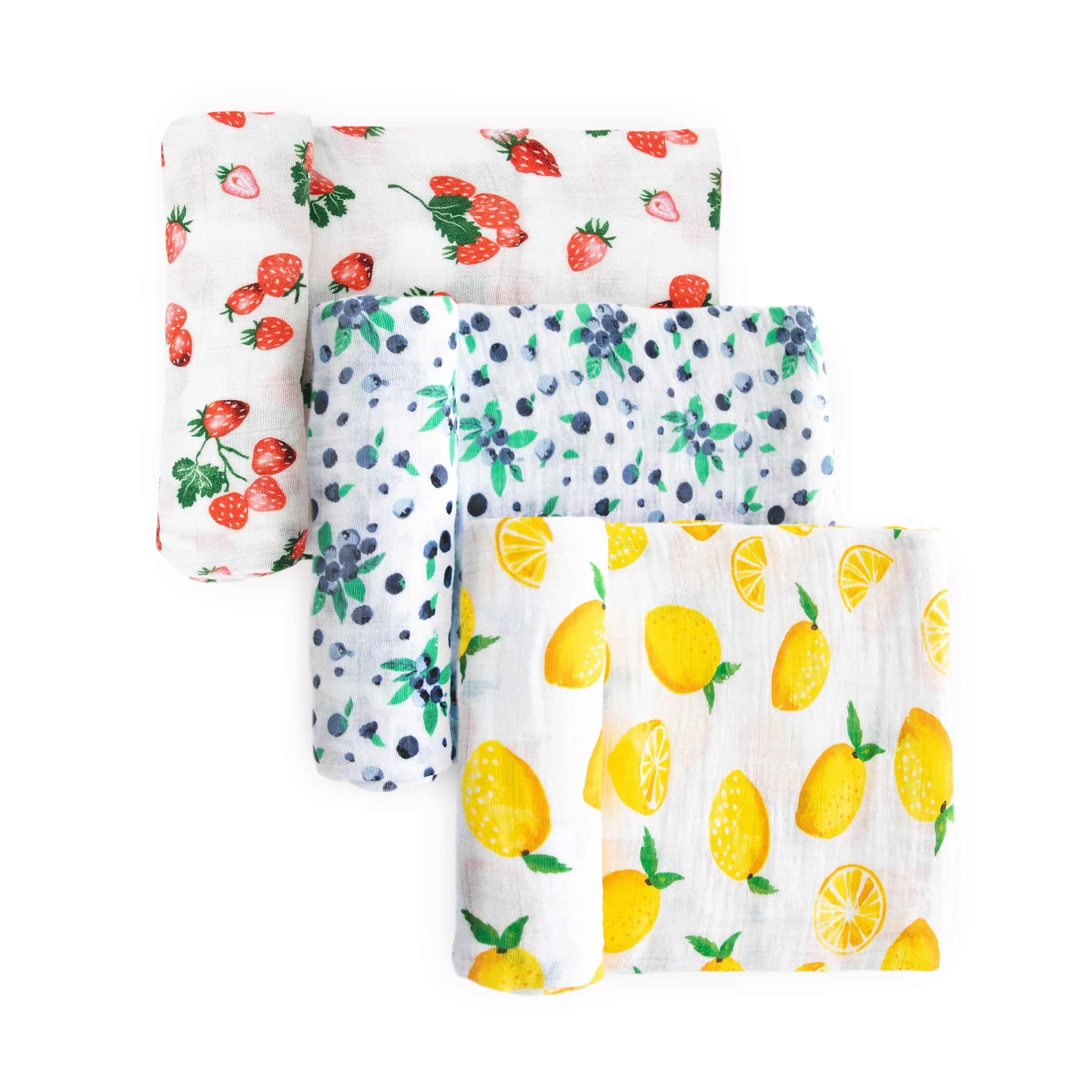 Cotton Muslin Swaddle 3 Pack- Berry Lemonade