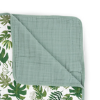 Original Cotton Muslin Quilt- Tropical Leaf