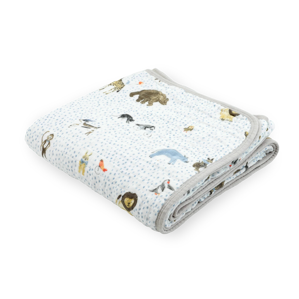 Original Cotton Muslin Quilt- Party Animals