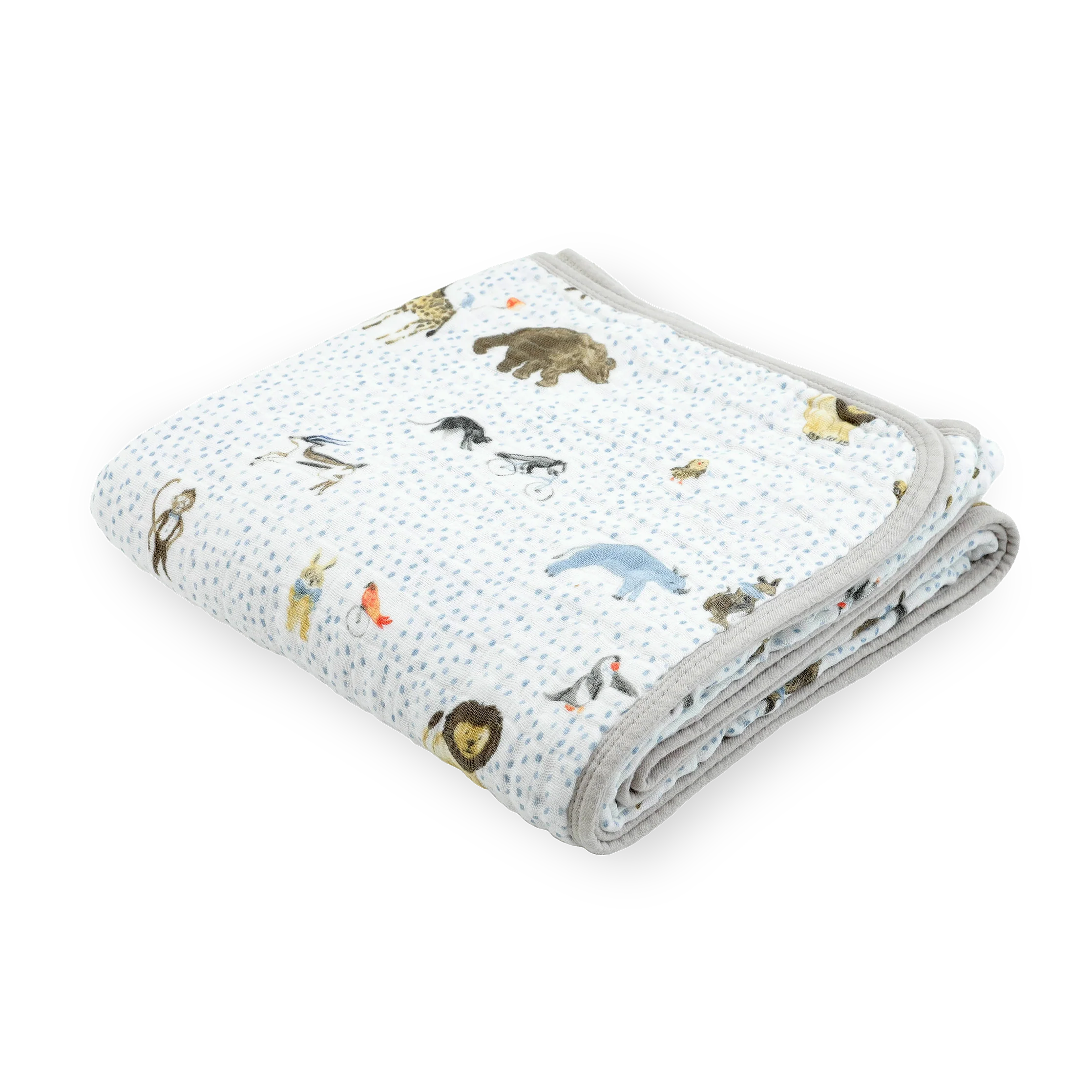 Original Cotton Muslin Quilt- Party Animals