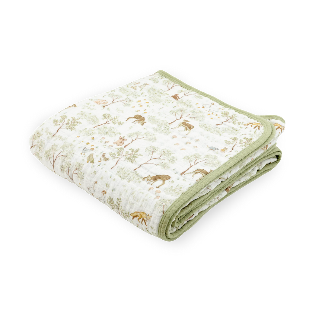 Original Cotton Muslin Quilt- Woodland Friends