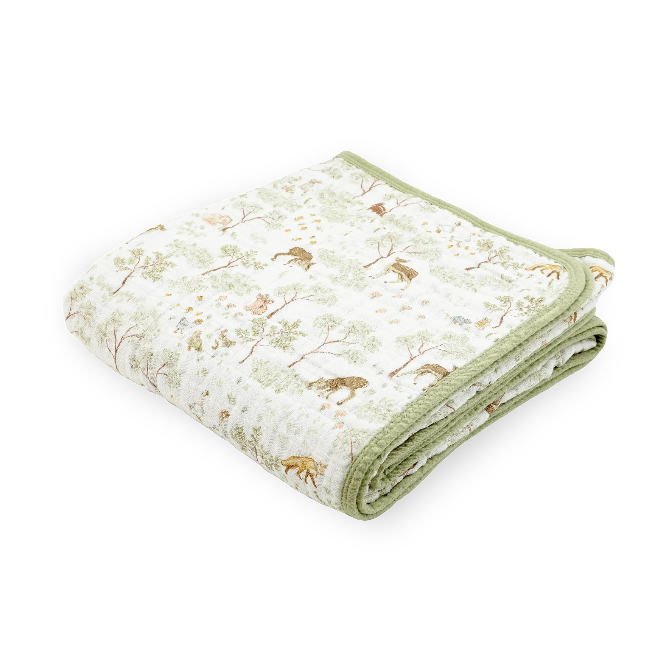 Original Cotton Muslin Quilt- Woodland Friends