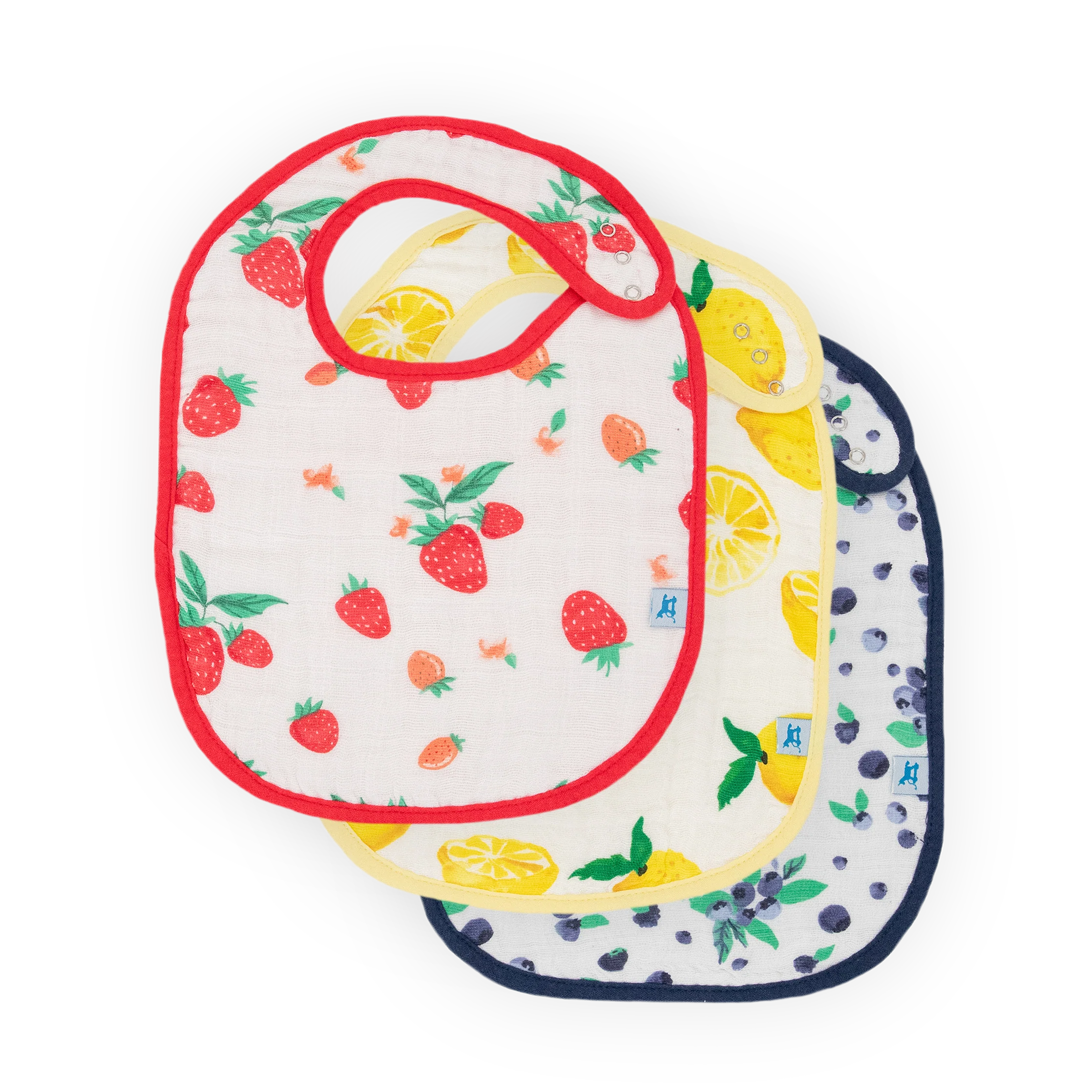 Cotton Muslin Classic Bib 3 Pack- Berry Lemonade