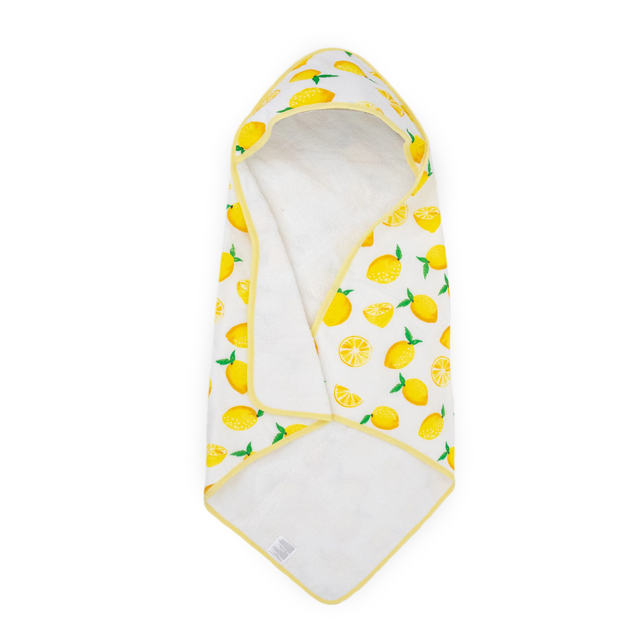 Cotton Hooded Infant Towel- Lemon
