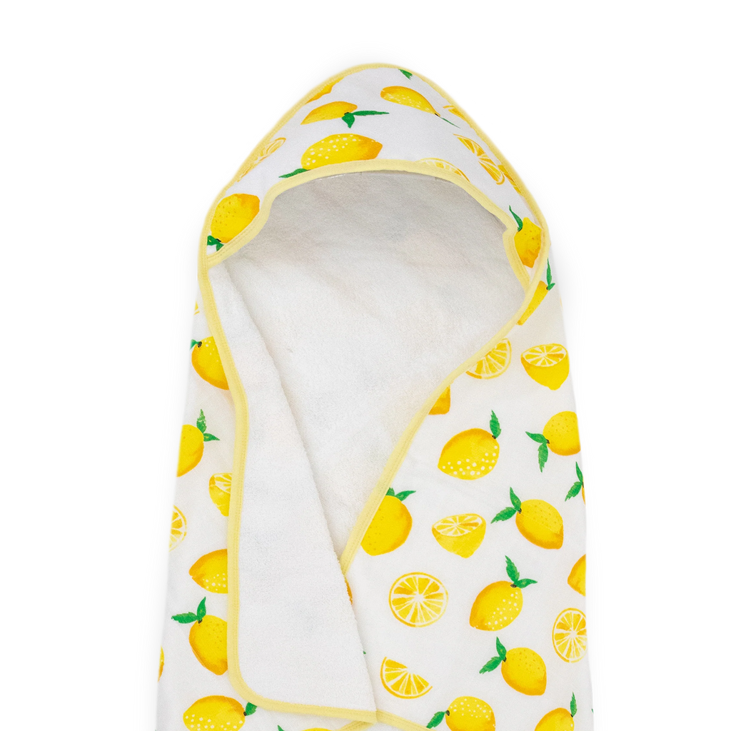 Cotton Hooded Infant Towel- Lemon
