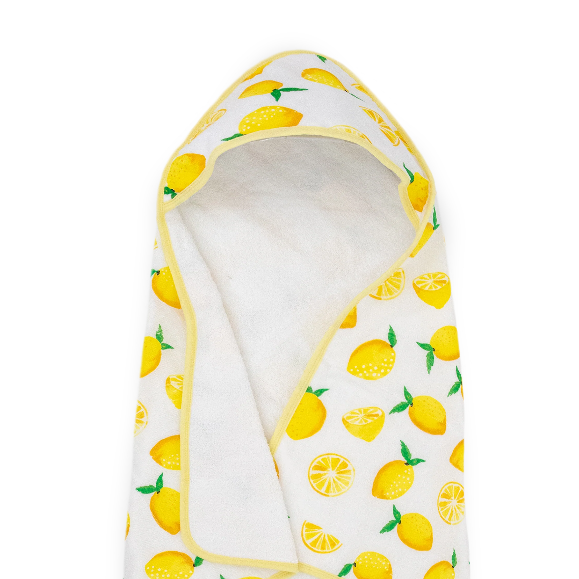 Cotton Hooded Infant Towel- Lemon