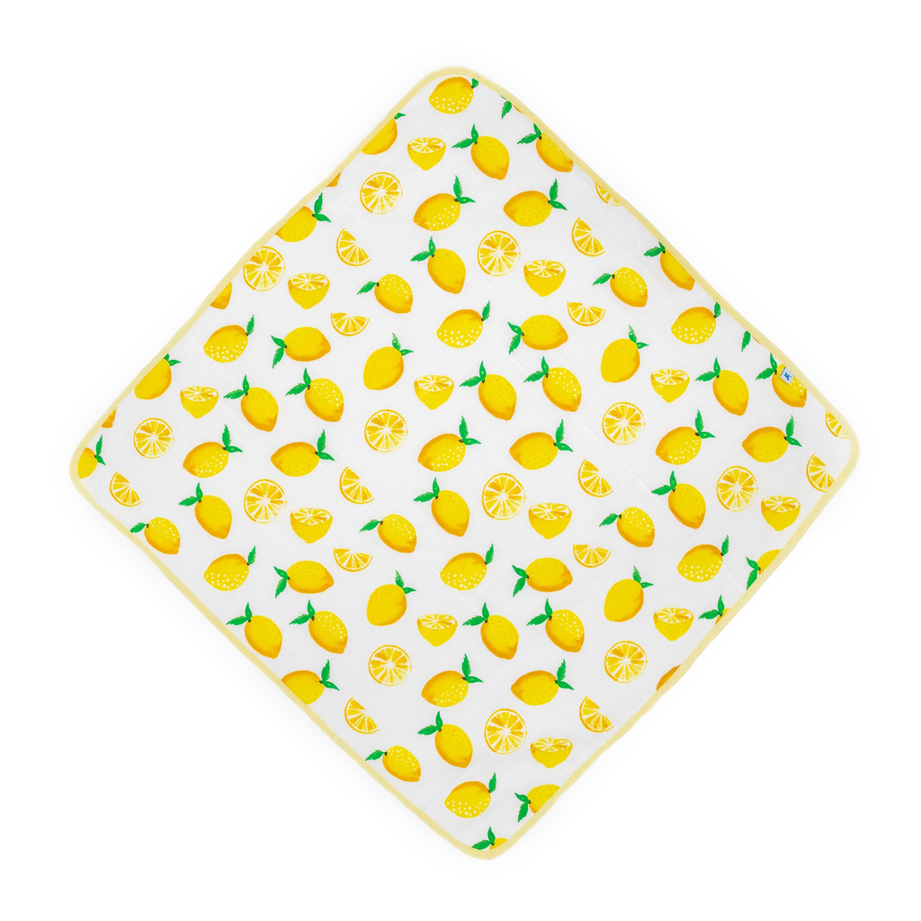 Cotton Hooded Infant Towel- Lemon