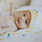 Cotton Hooded Infant Towel- Lemon