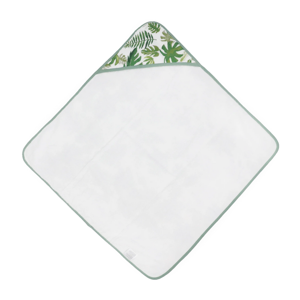 Cotton Hooded Infant Towel- Tropical Leaf