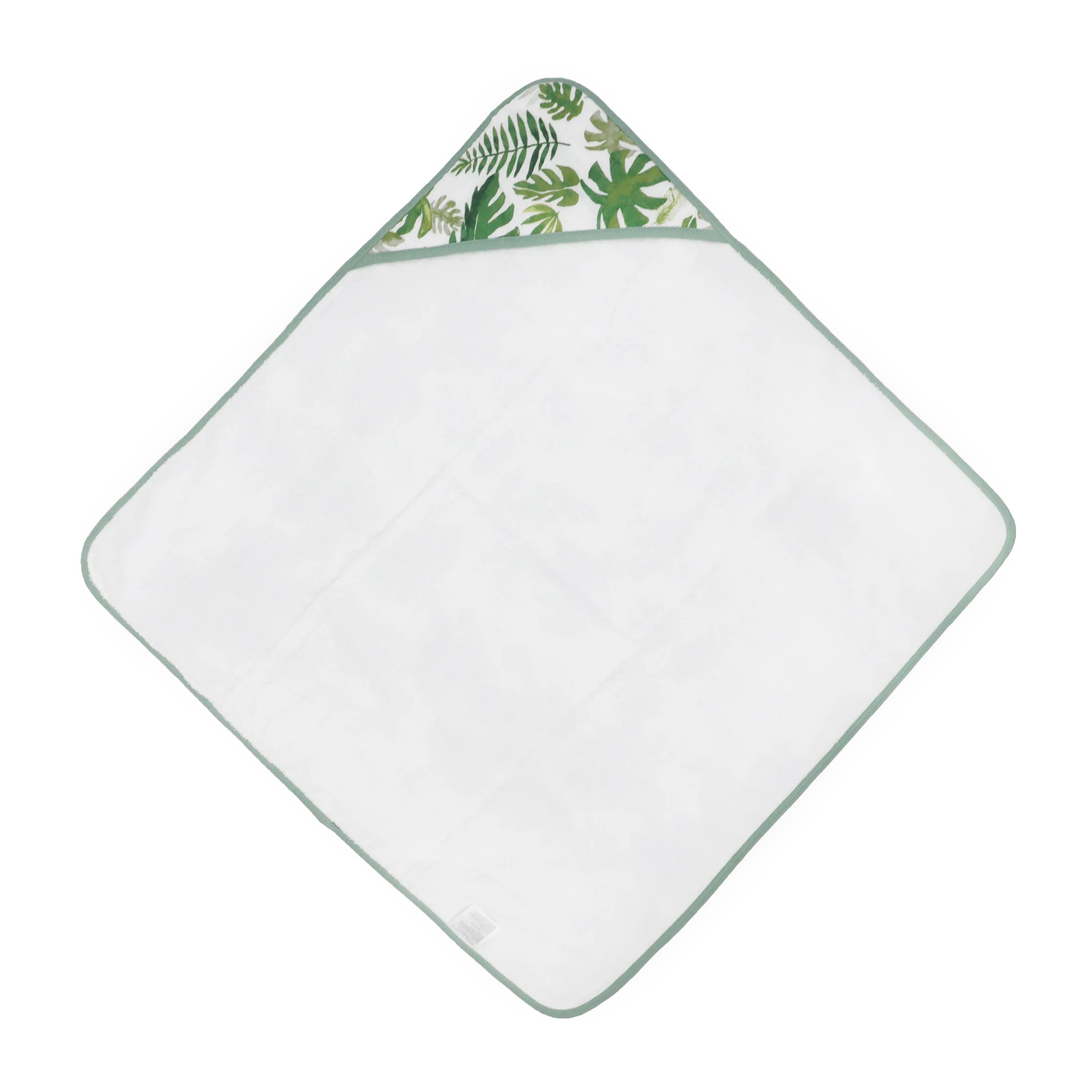Cotton Hooded Infant Towel- Tropical Leaf
