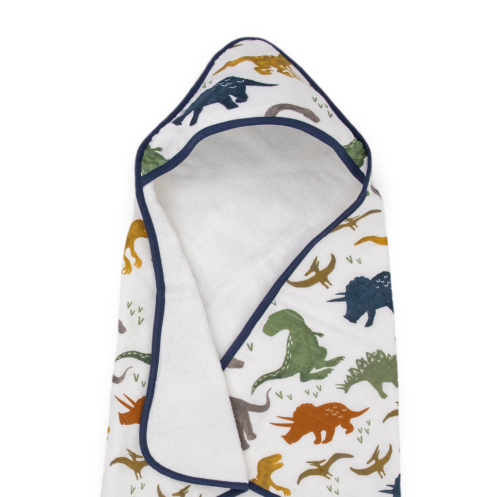 Cotton Infant Hooded Towel- Dino Friends