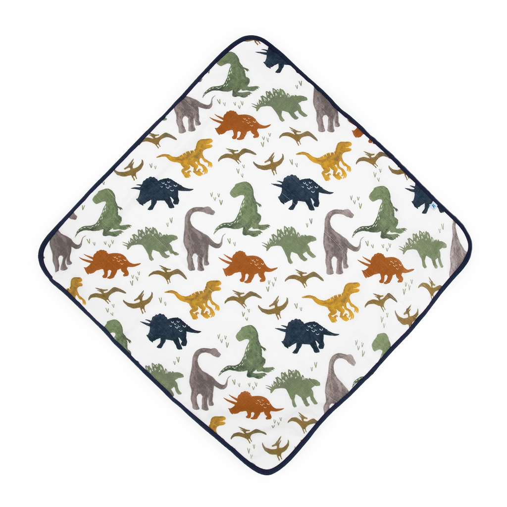 Cotton Infant Hooded Towel- Dino Friends