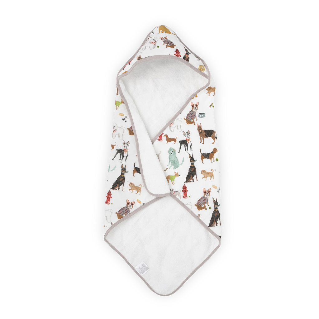 Cotton Hooded Infant Towel- Woof