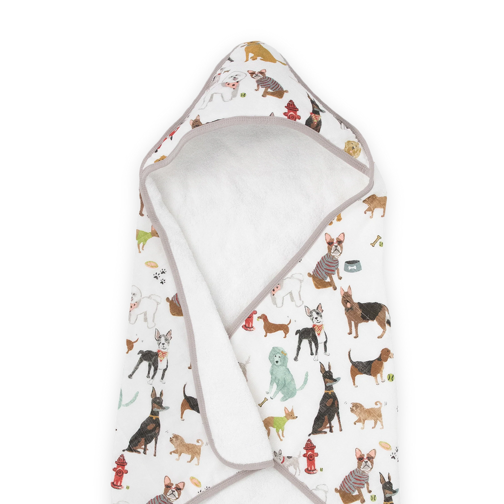 Cotton Hooded Infant Towel- Woof