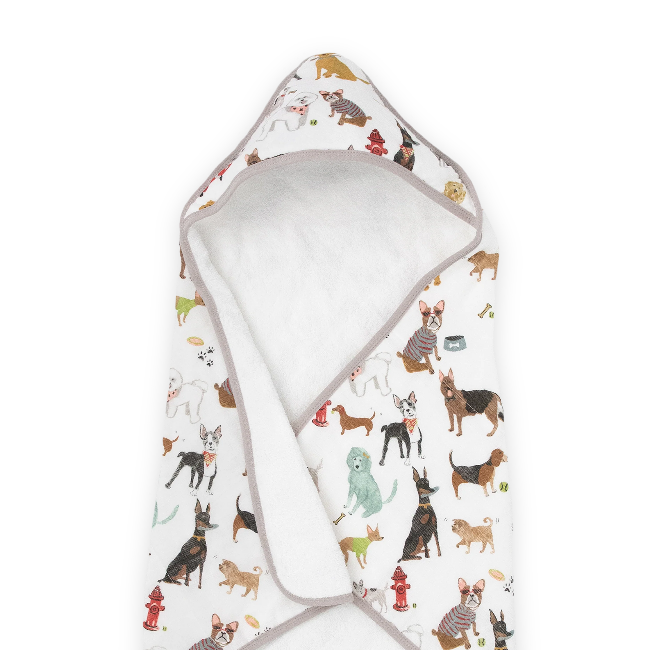 Cotton Hooded Infant Towel- Woof