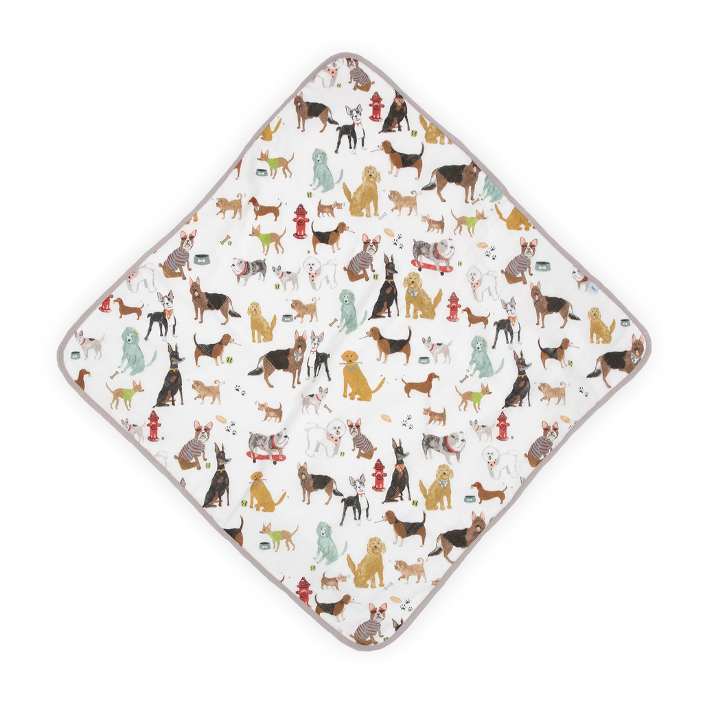 Cotton Hooded Infant Towel- Woof