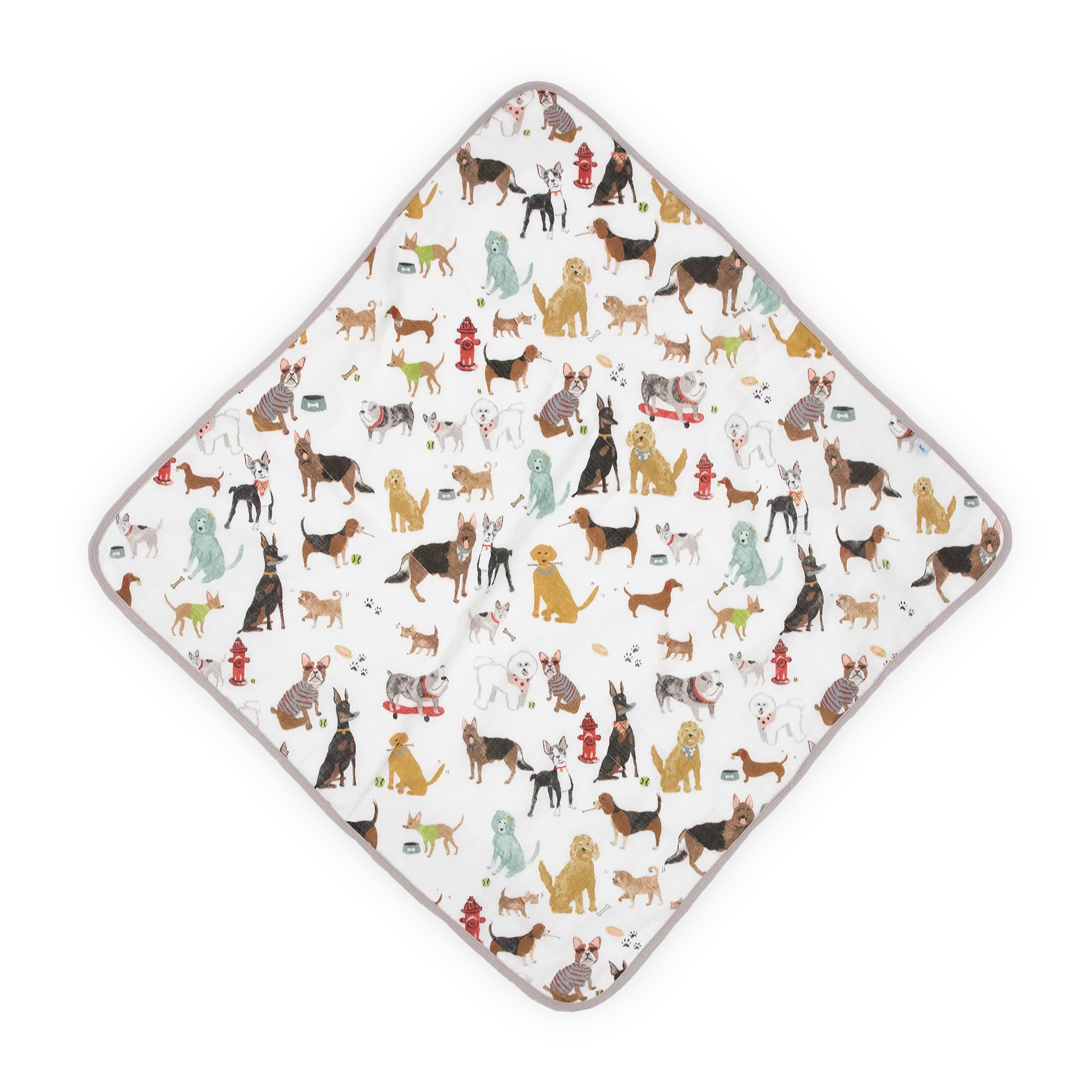 Cotton Hooded Infant Towel- Woof