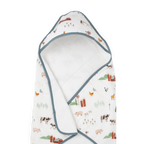Cotton Hooded Infant Towel- Farmyard