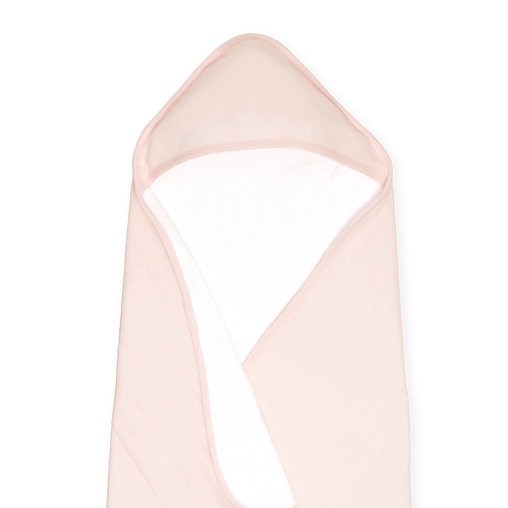 Cotton Infant Hooded Towel- Light Pink