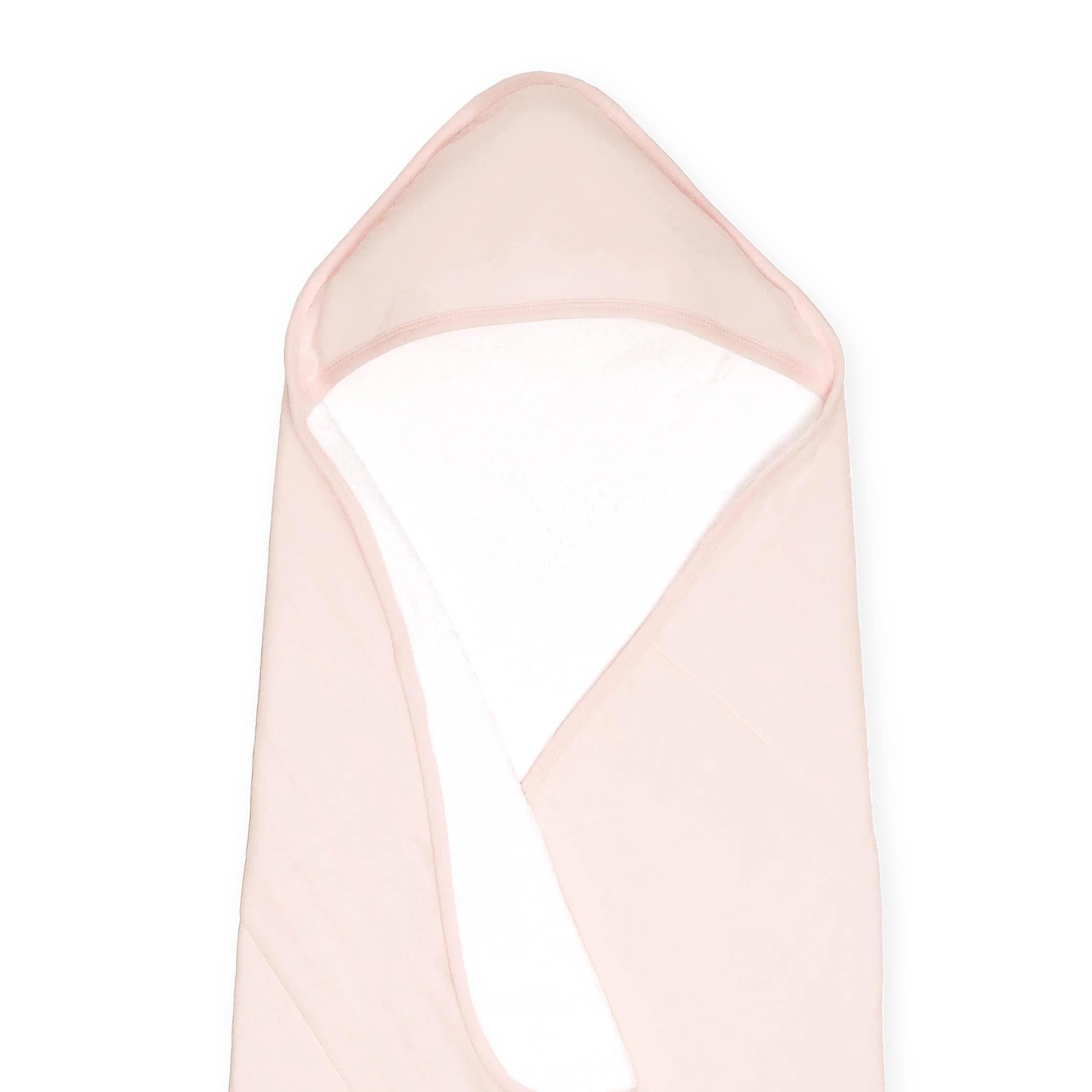 Cotton Infant Hooded Towel- Light Pink