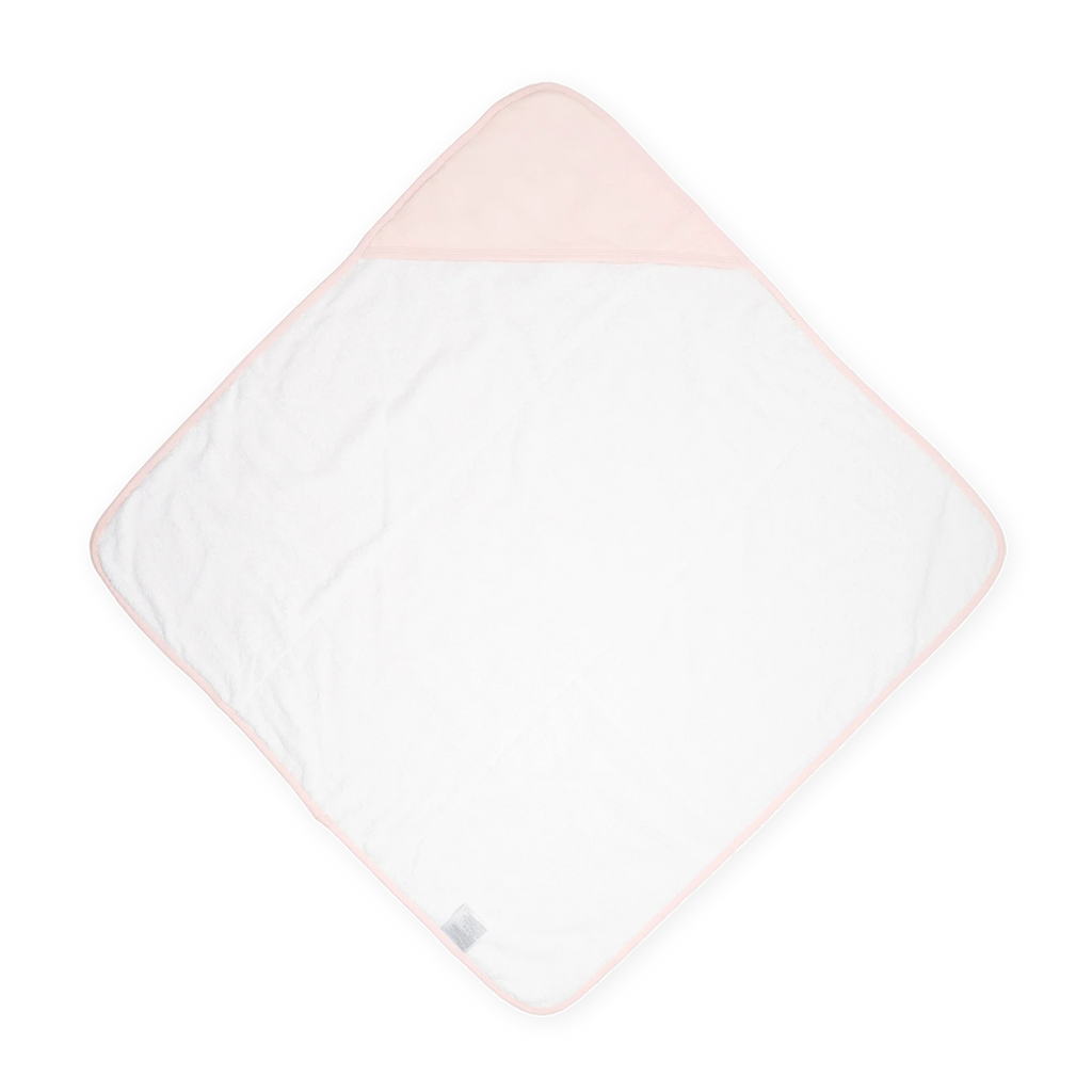 Cotton Infant Hooded Towel- Light Pink