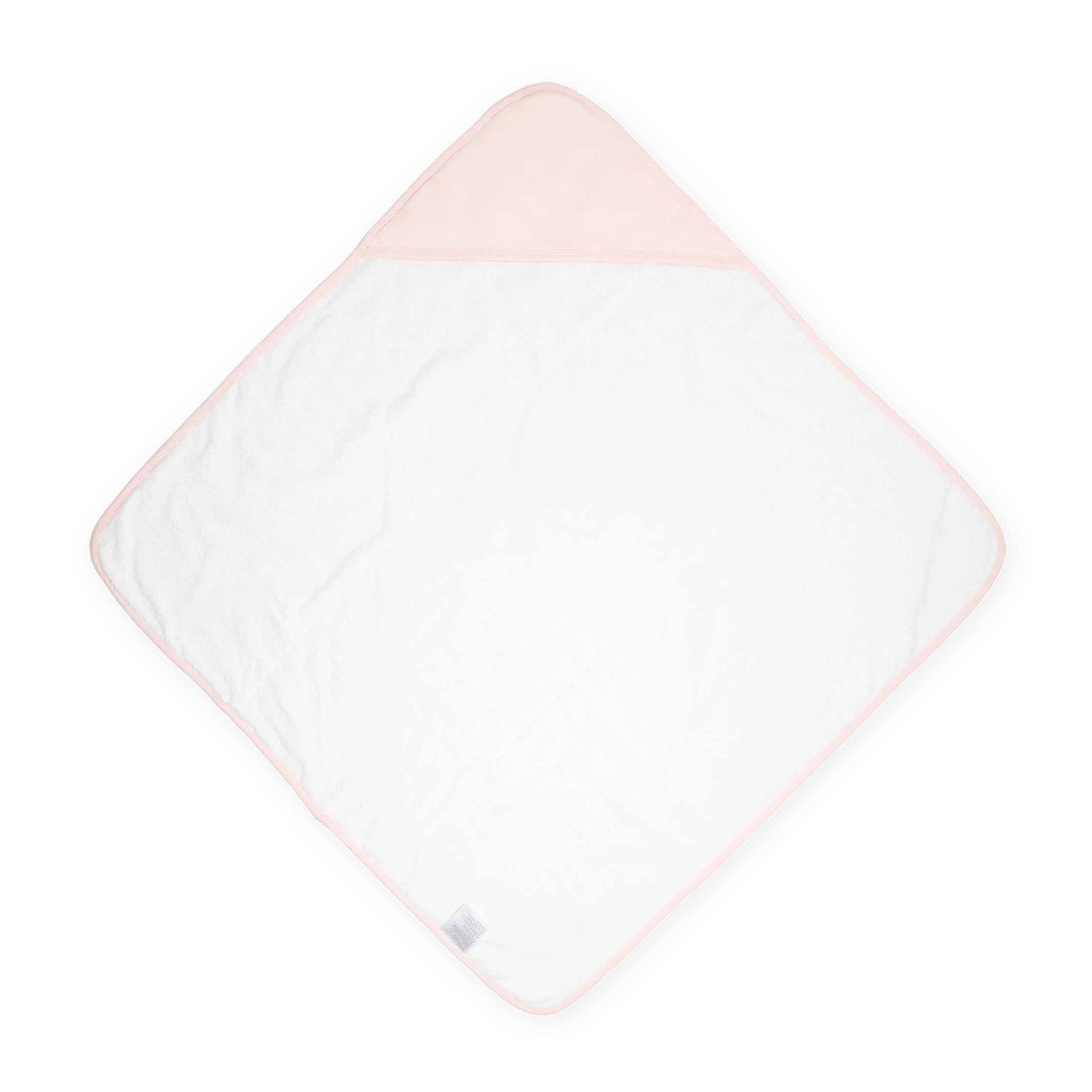 Cotton Infant Hooded Towel- Light Pink