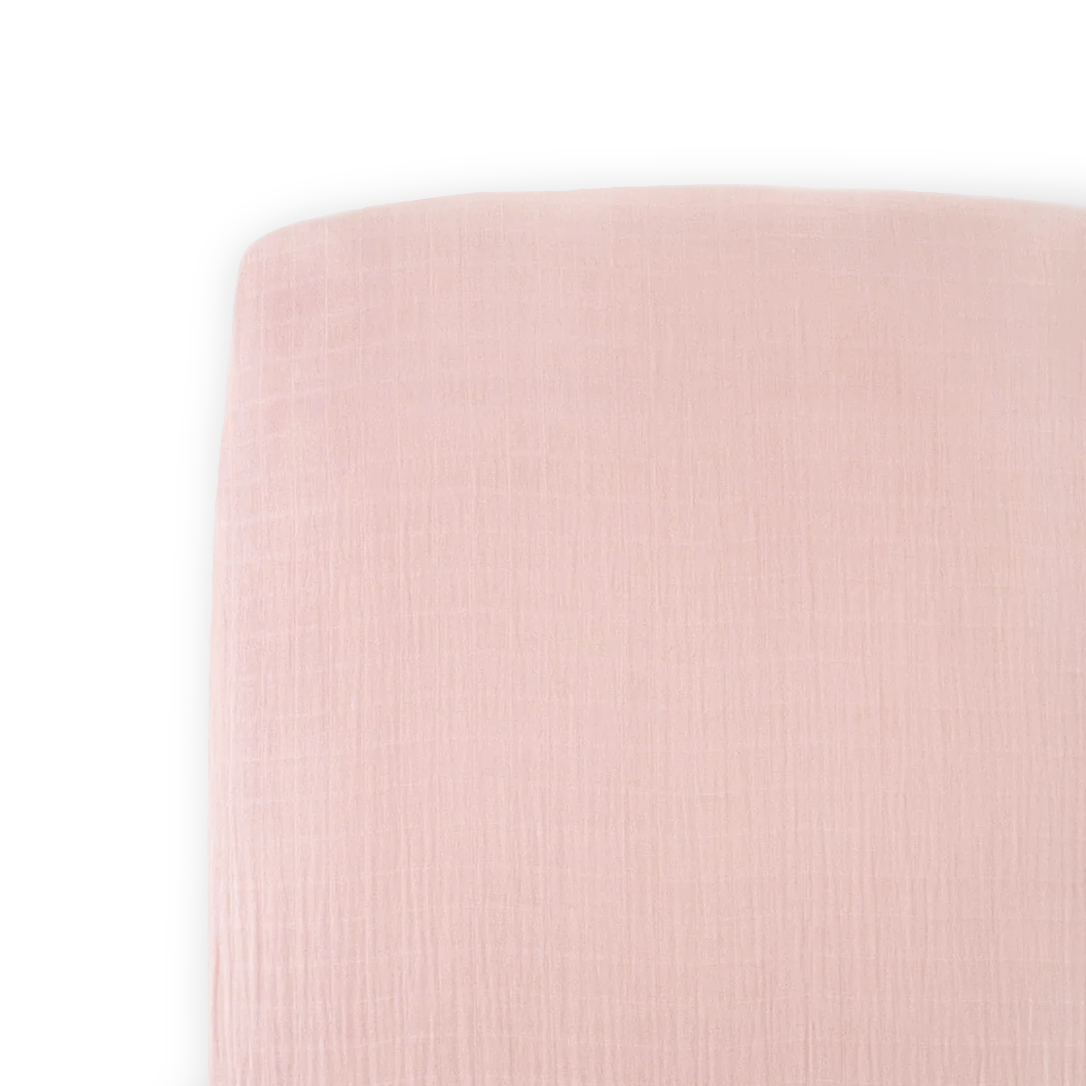 Cotton Muslin Crib Sheet- Light Pink