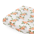 Cotton Muslin Changing Pad Cover- Watercolor Roses