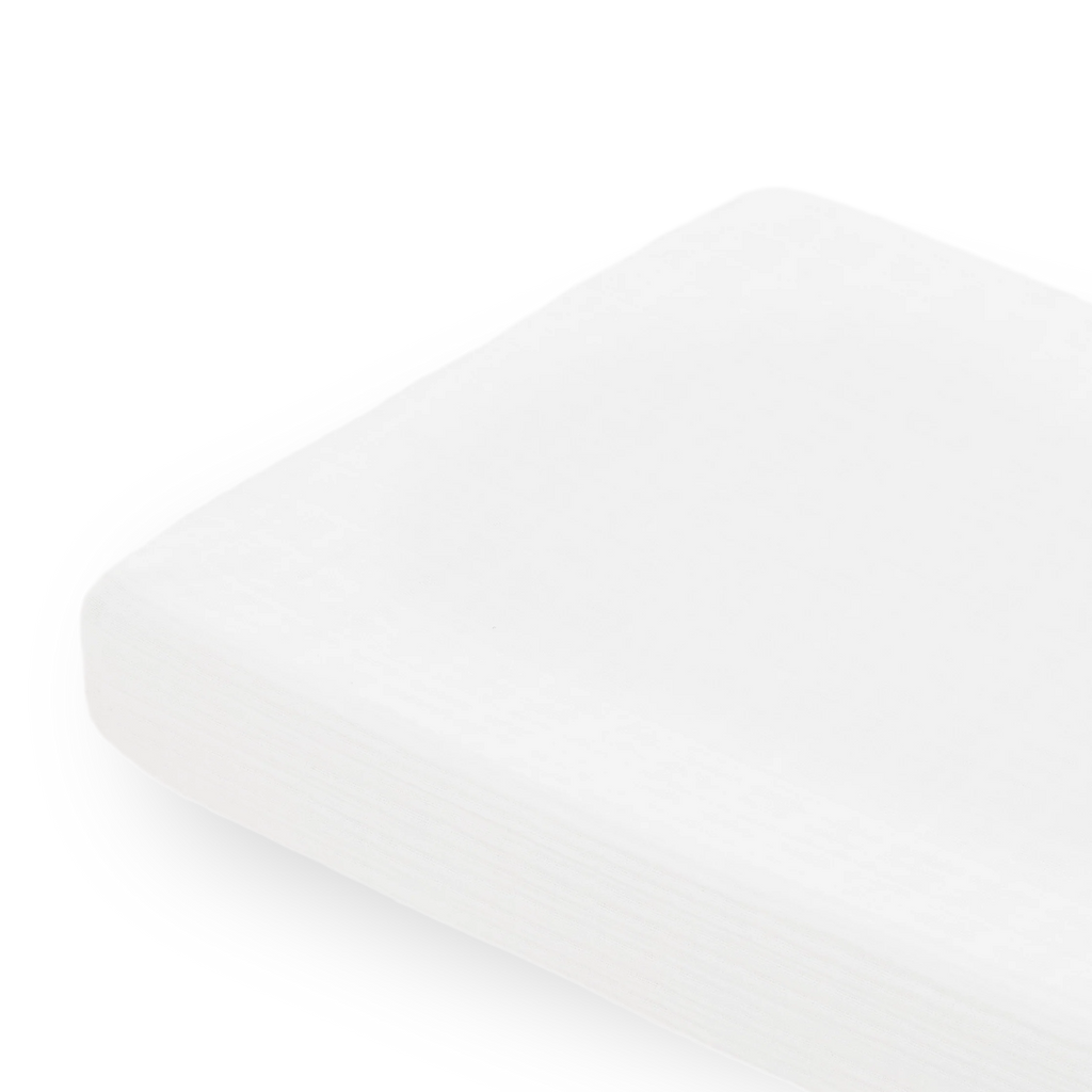 Cotton Muslin Changing Pad Cover- White