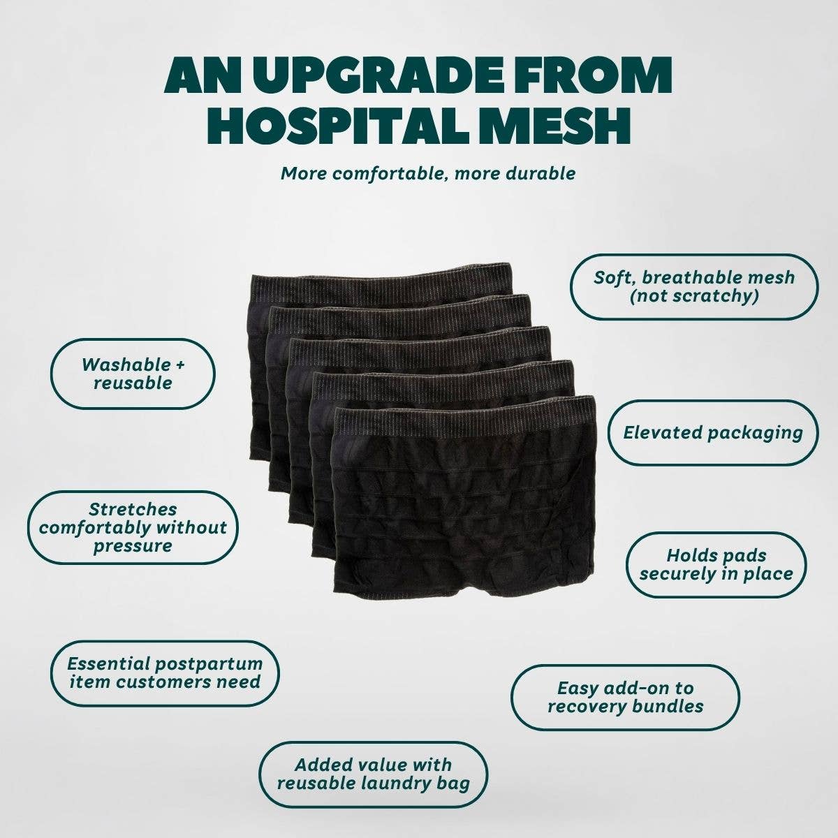 Postpartum Mesh Underwear (5-Pack)