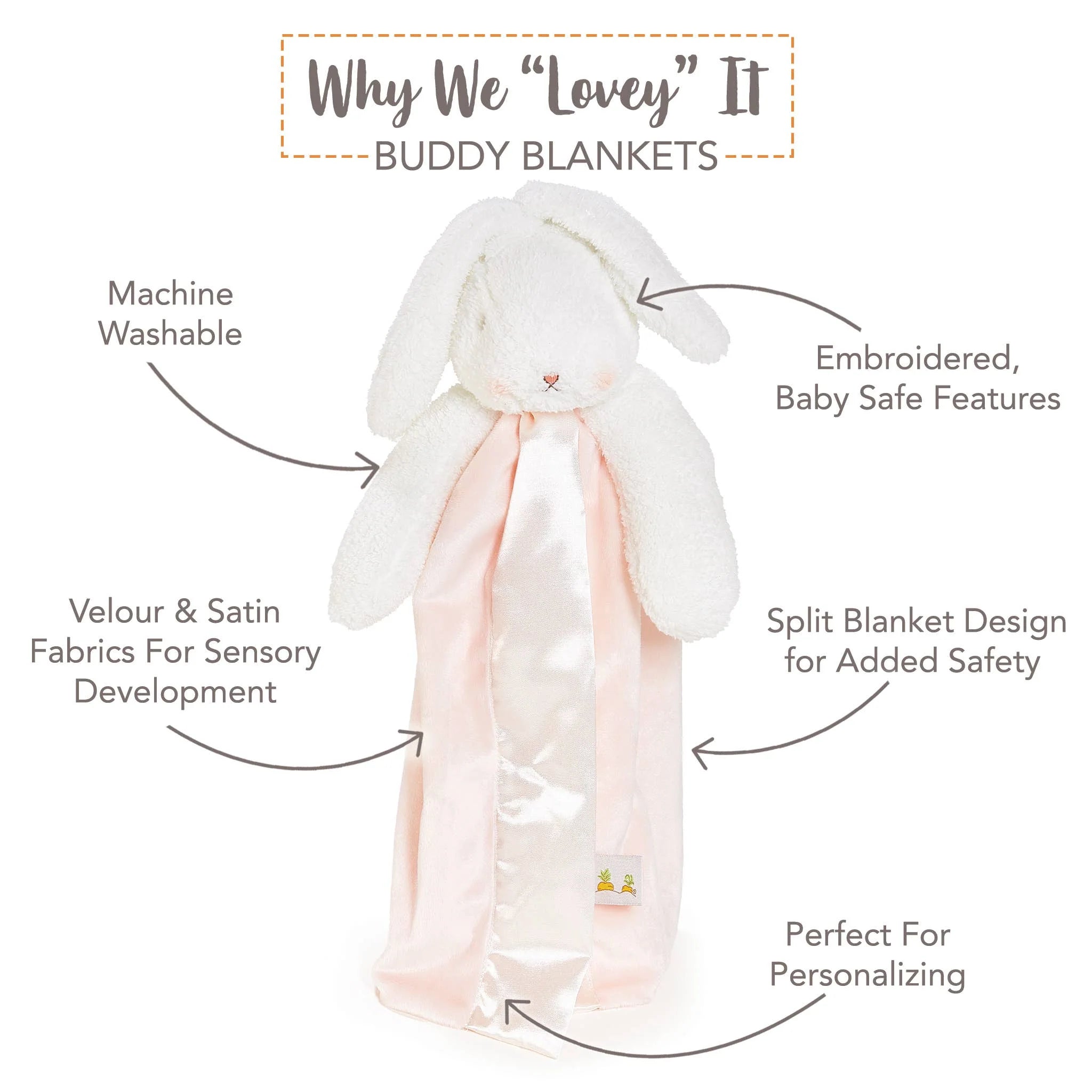 Simple Blossom Bunny Buddy Blanket
