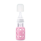 4oz Glass Baby Bottle - Stage 1 Nipple, Stopper, and Cap