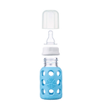 4oz Glass Baby Bottle - Stage 1 Nipple, Stopper, and Cap