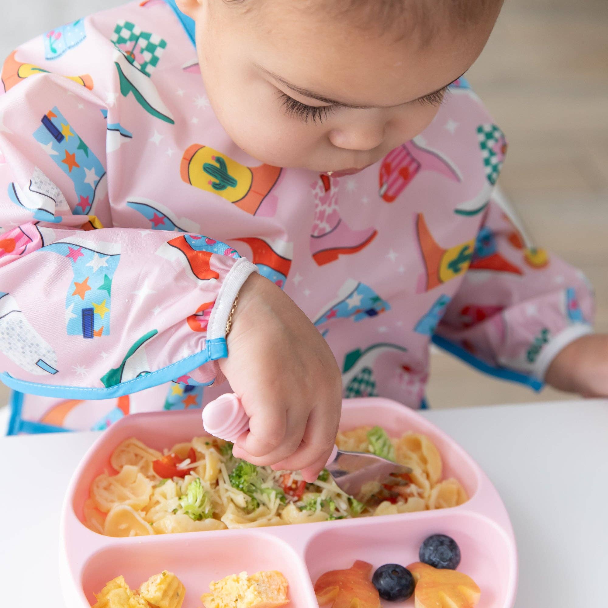 Silicone Grip Dish: Pink