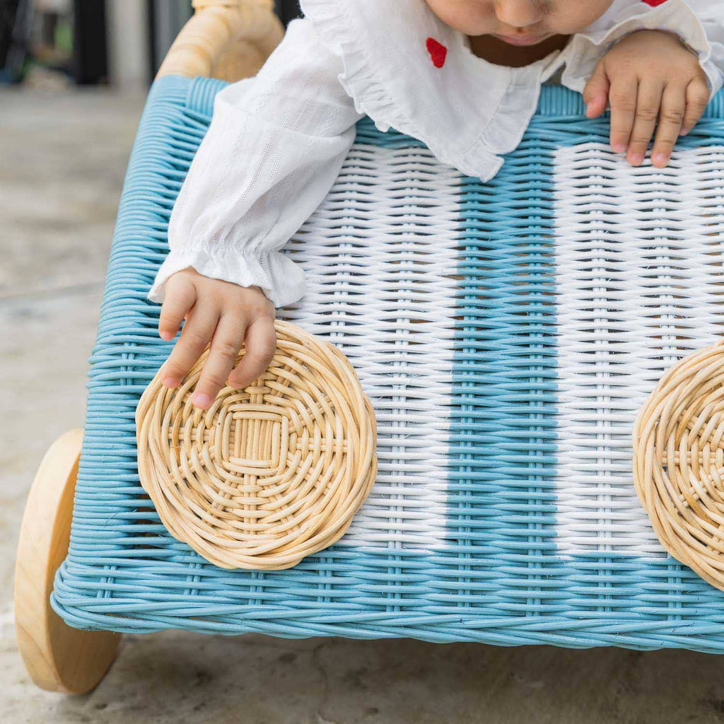 Handcrafted - Archie Storage Wagon - Rattan Wicker