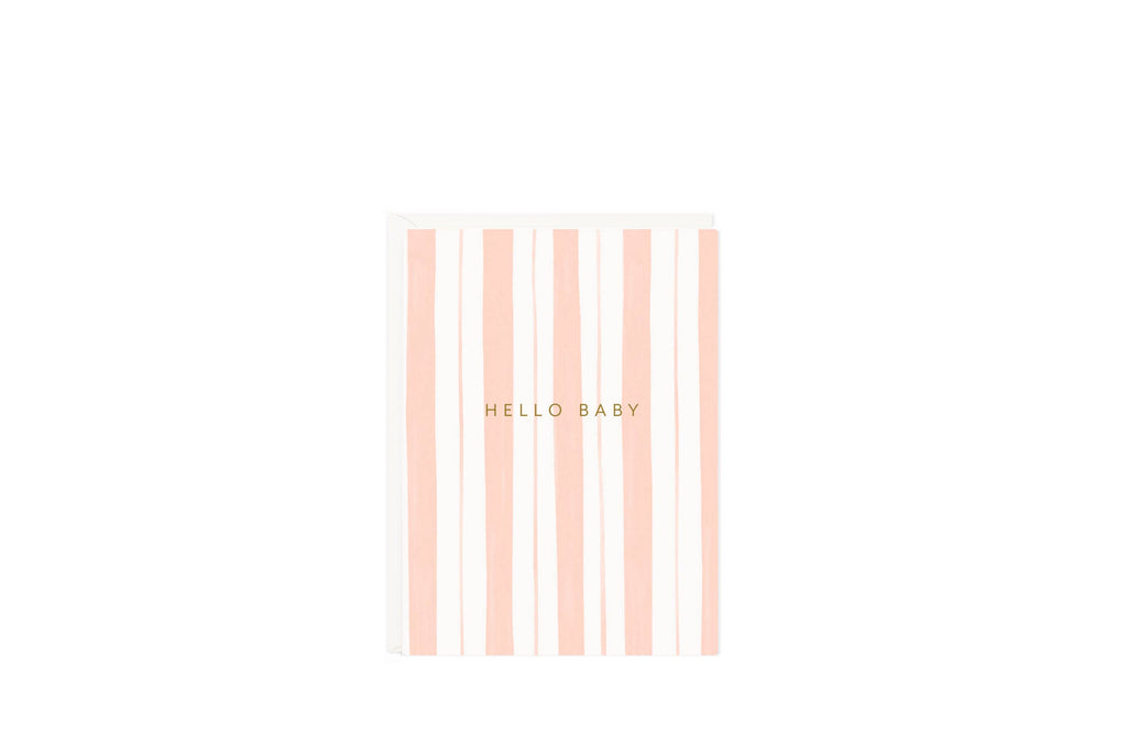 Baby Stripes Pink Mini Card