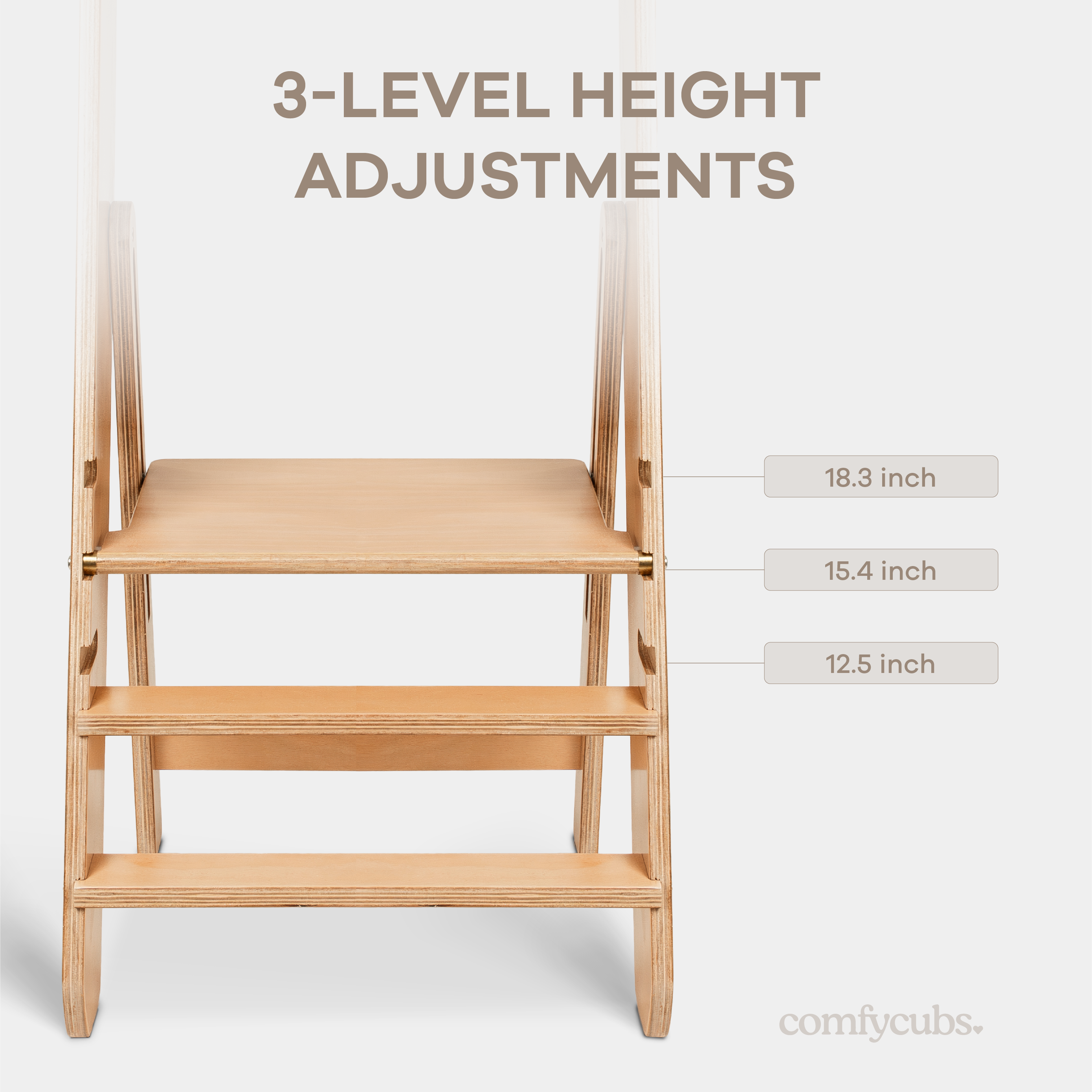 Kids Step Stool for Ages 3+ by Comfy Cubs