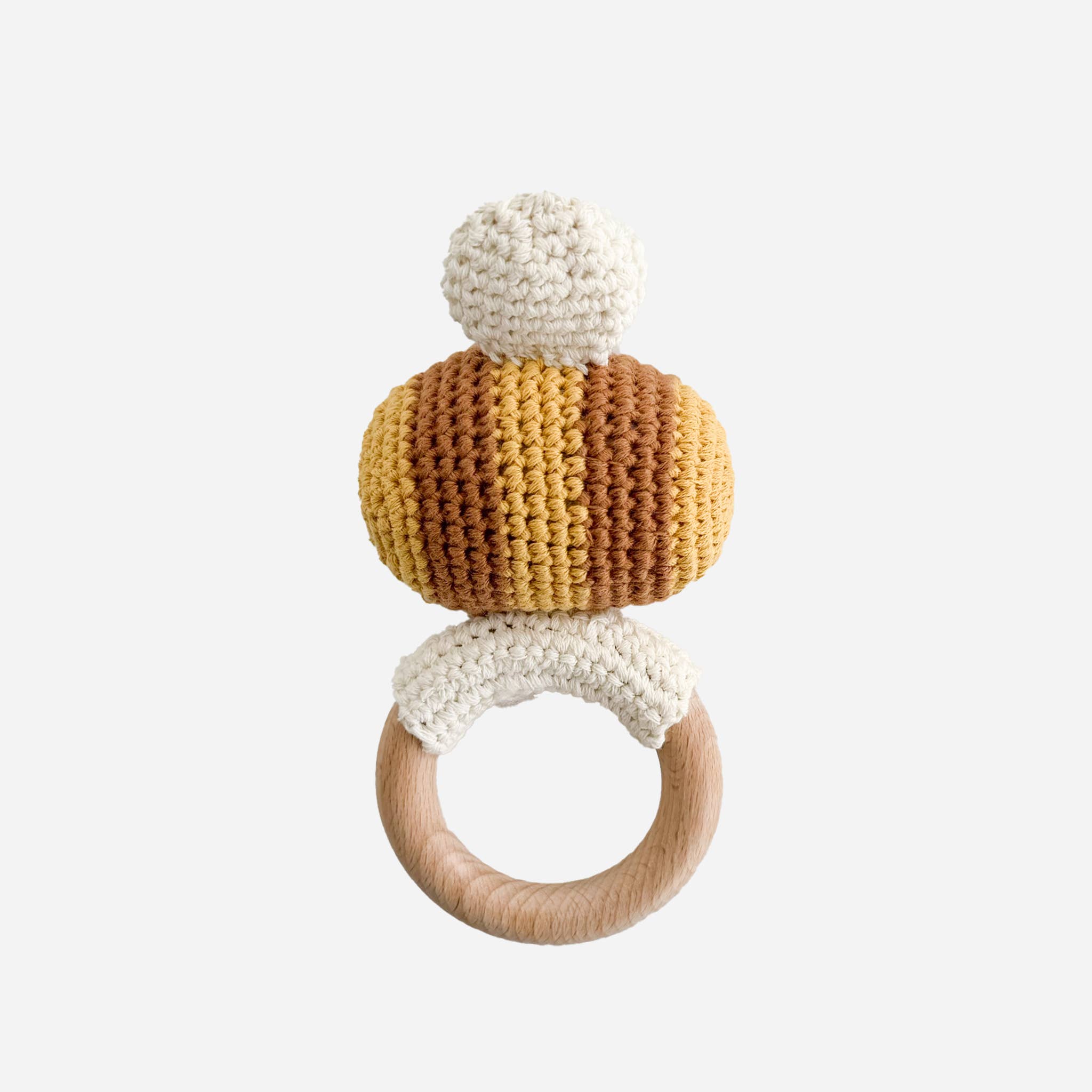 Teether Bee Cotton Crochet Rattle Spring Summer Baby Toy